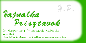 hajnalka prisztavok business card